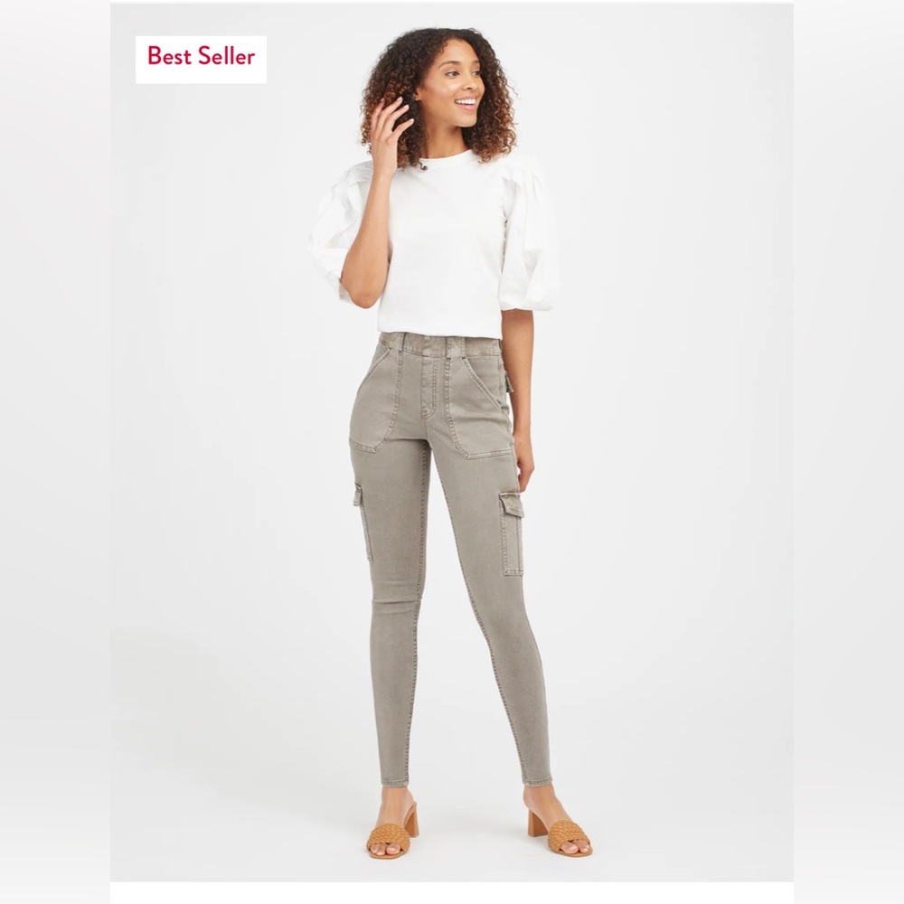 Spanx stretch twill cargo pants
